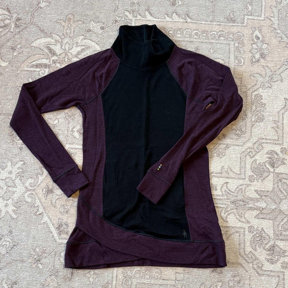 Smartwool Black and Purple Turtleneck Tunic
